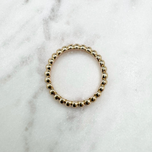 Beaded Ring Gelbgold