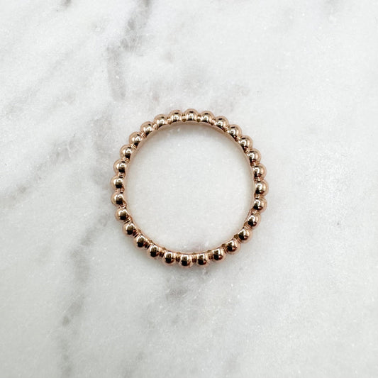 Beaded Ring Roségold