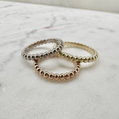 Beaded Ring Roségold