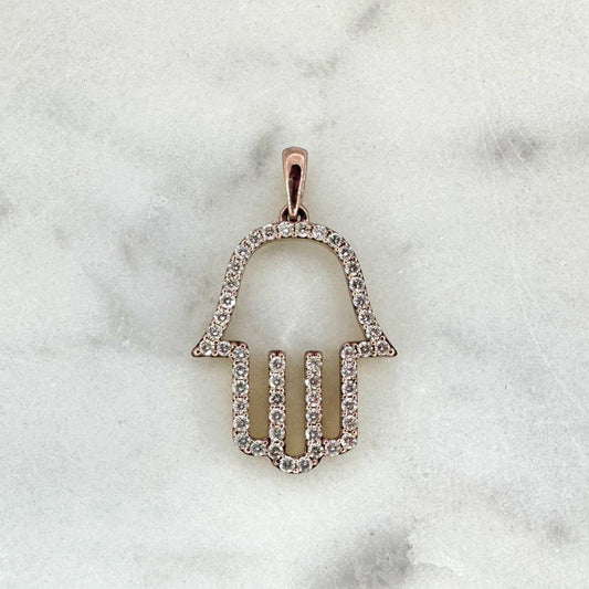 Diamond Hamsa Roségold