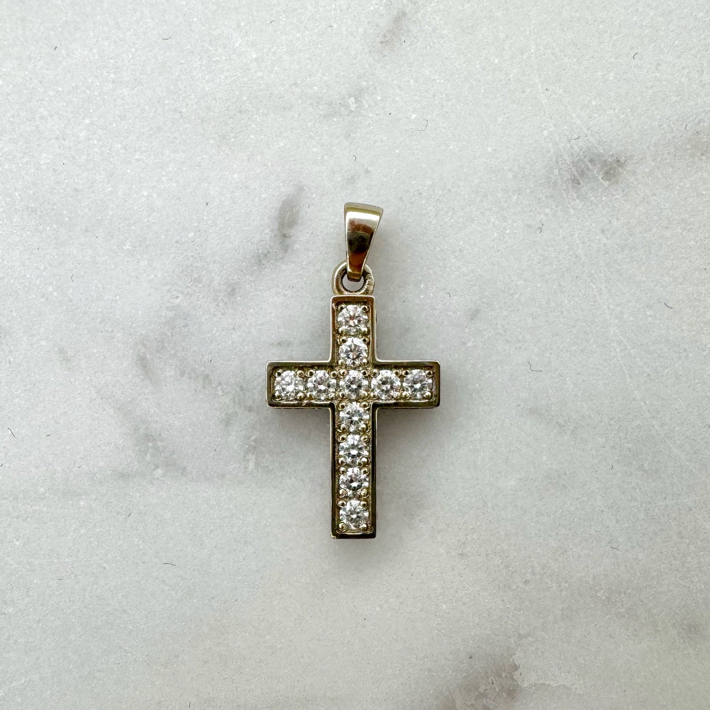 360 Diamond Cross Gelbgold