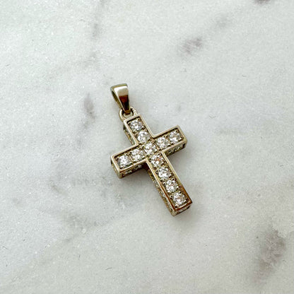 360 Diamond Cross Gelbgold