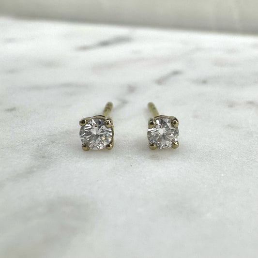 Diamond Studs Gelbgold